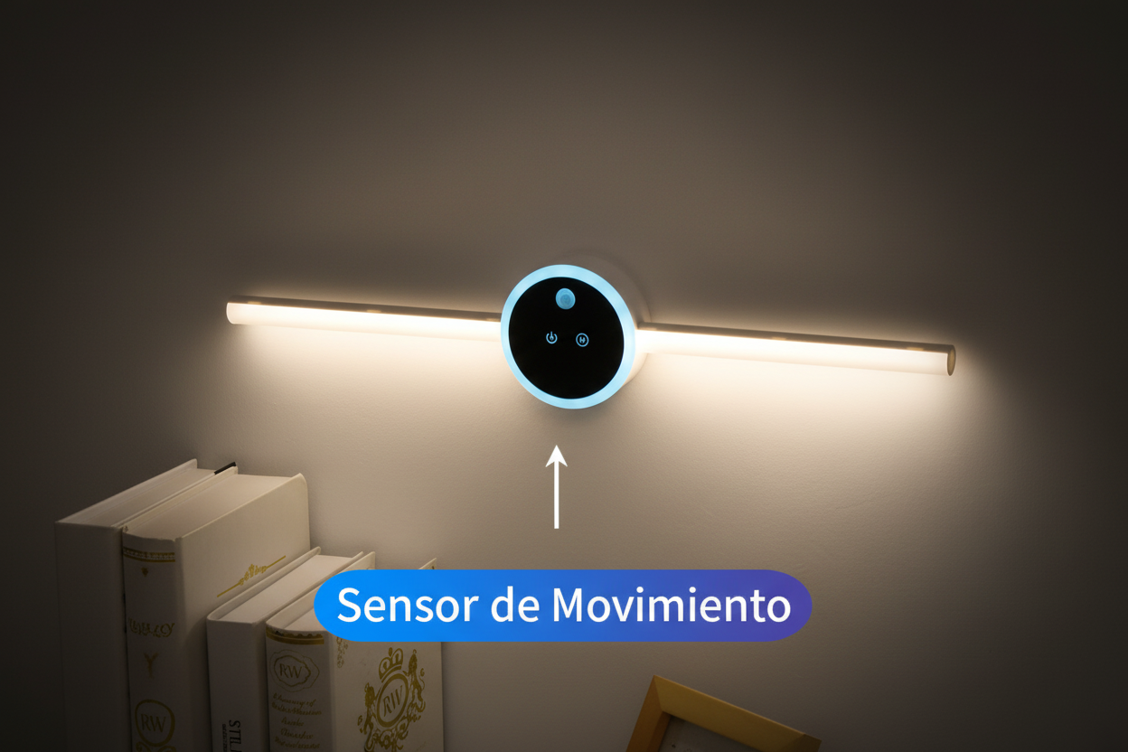 Sensor de movimiento activándose en baño